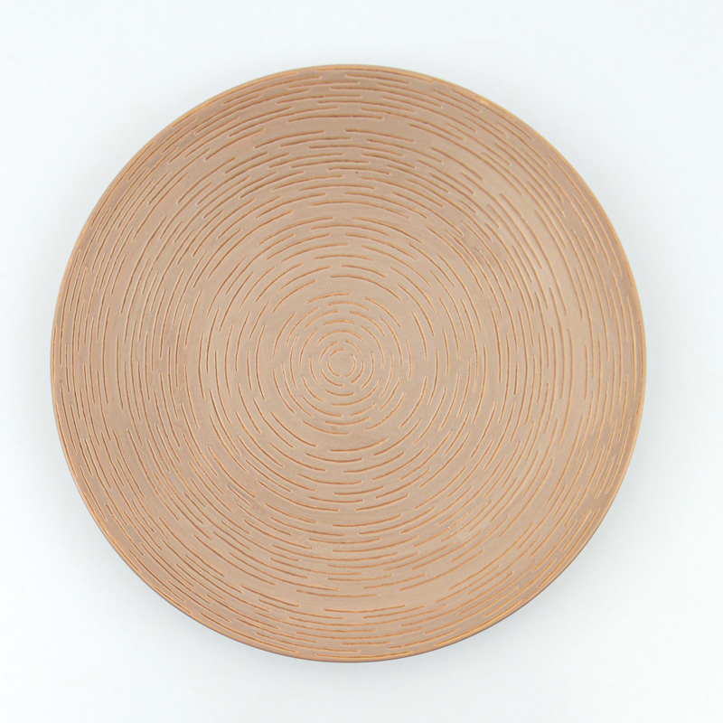 Assiette plate 'Moana' taupe