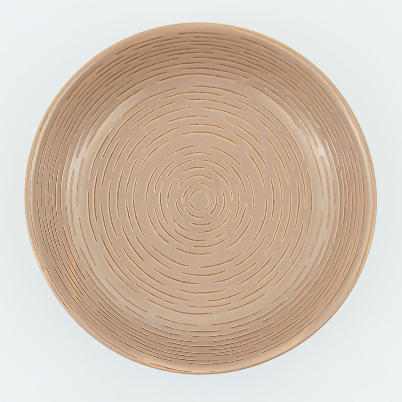 Assiette calotte 'Moana' taupe