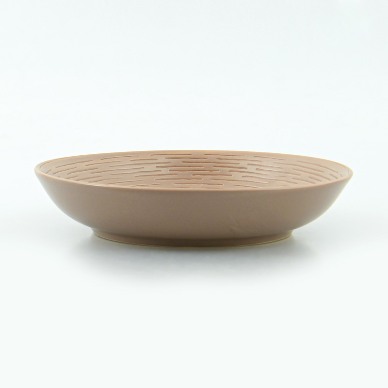 Assiette calotte 'Moana' taupe