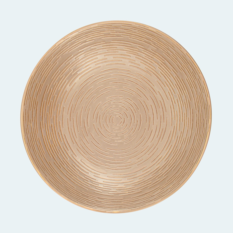 Assiette calotte 'Moana' taupe