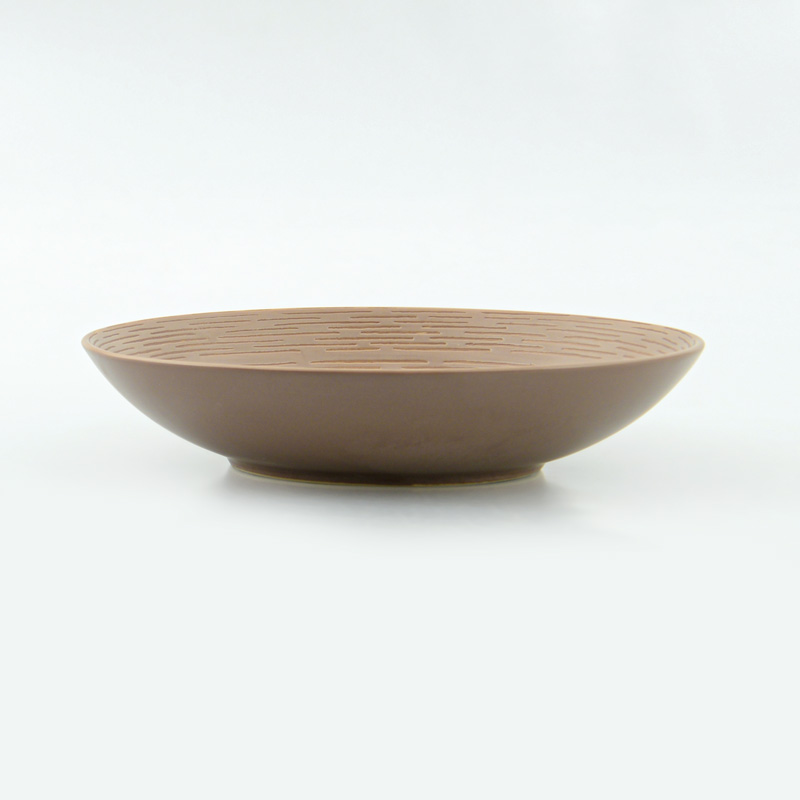 Assiette calotte 'Moana' taupe