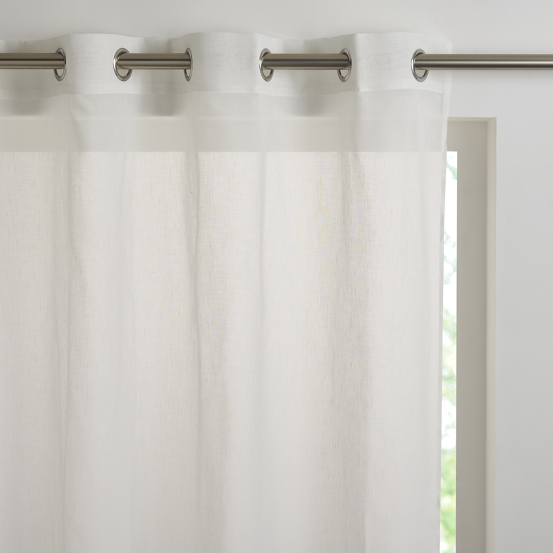 Voilage effet lin 'Renata' blanc