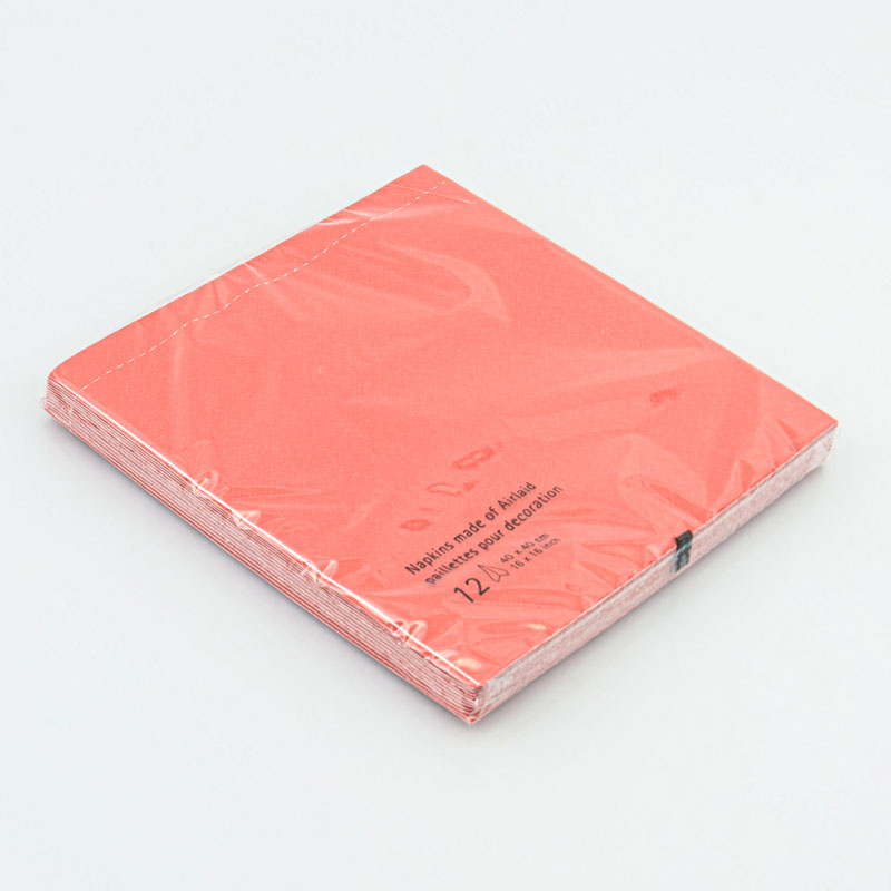 Lot de 12 serviettes pailletées rouges