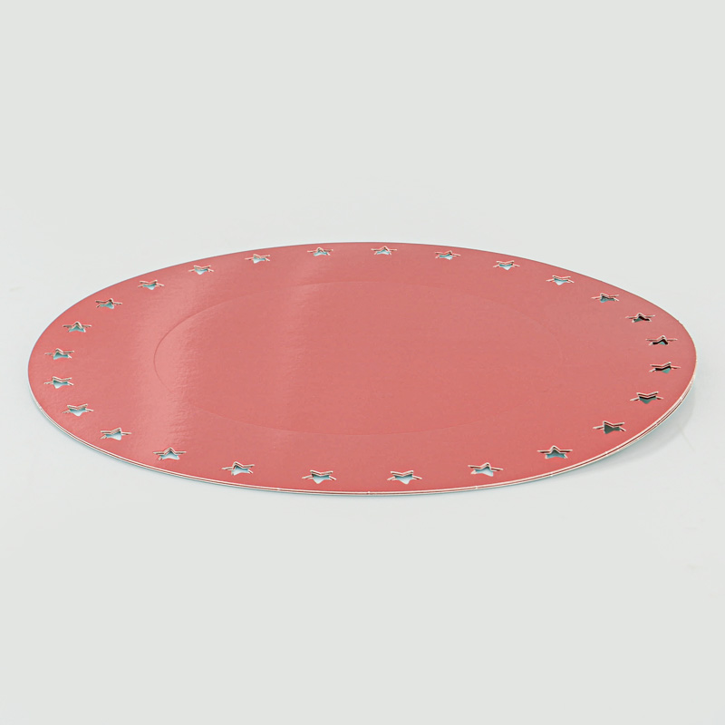 Lot de 4 sous-assiettes rondes rouges