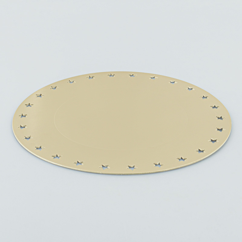 Lot de 4 sous-assiettes rondes dorées