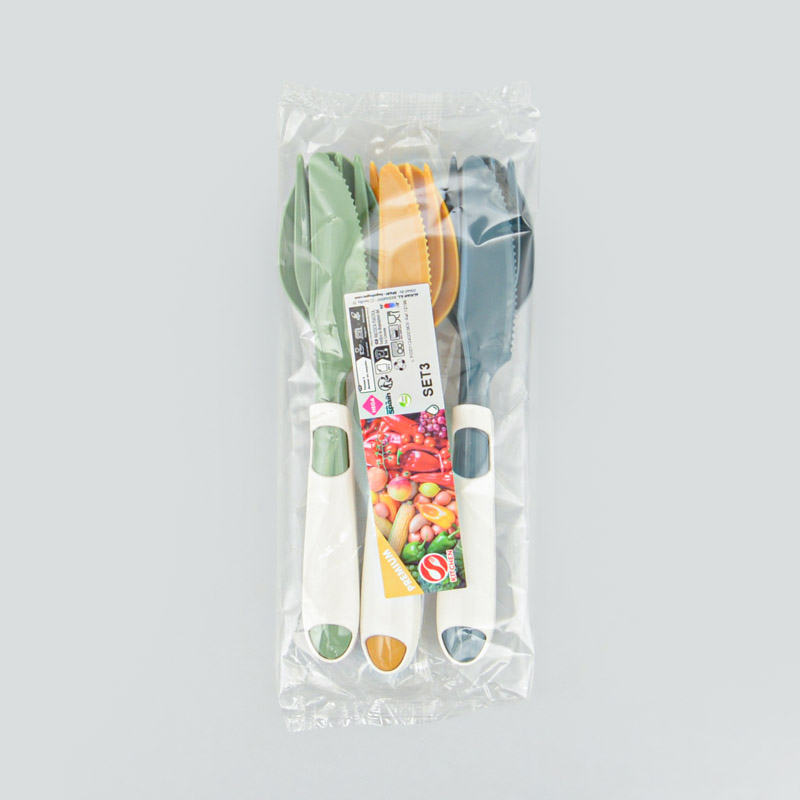 Lot de 3 sets de 3 couverts réutilisables