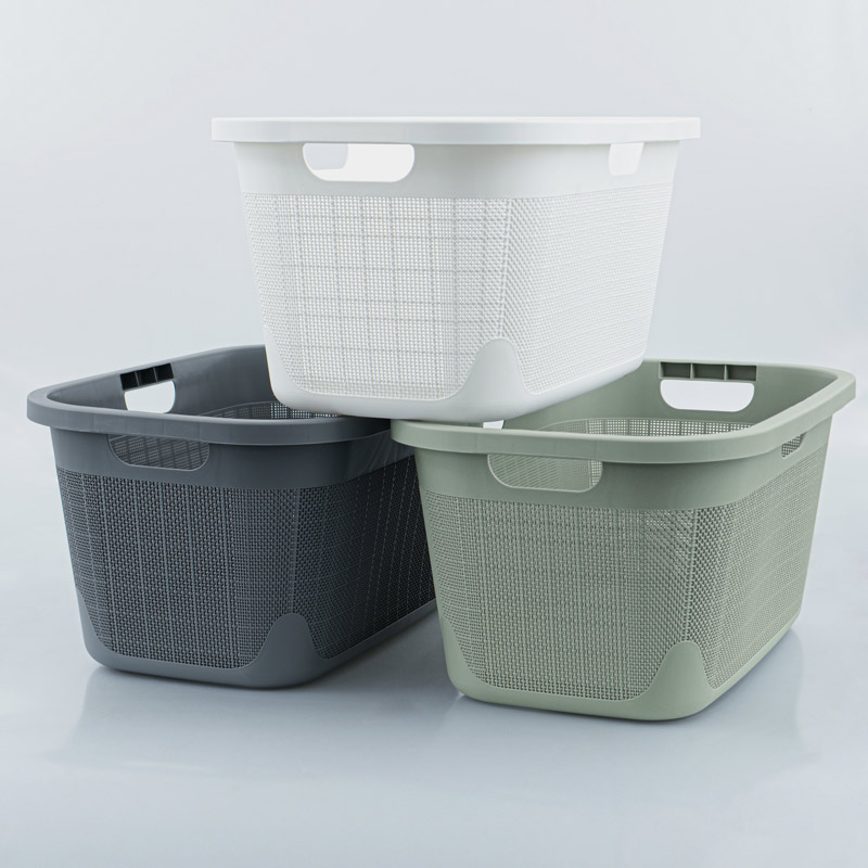Panier à linge 'Dacca' blanc