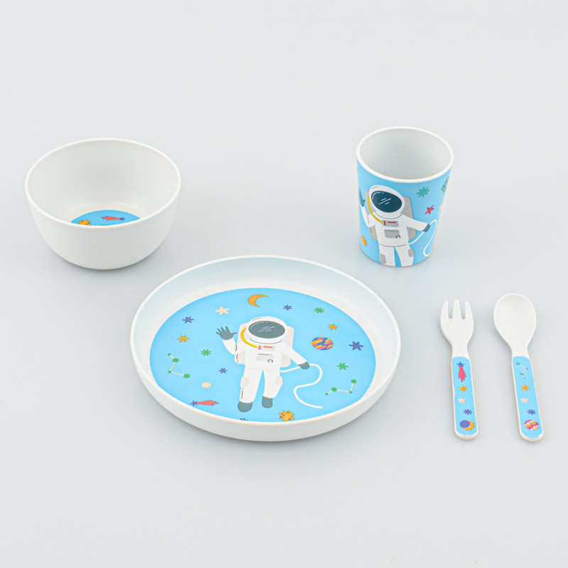 Set déjeuner enfant cosmique bleu