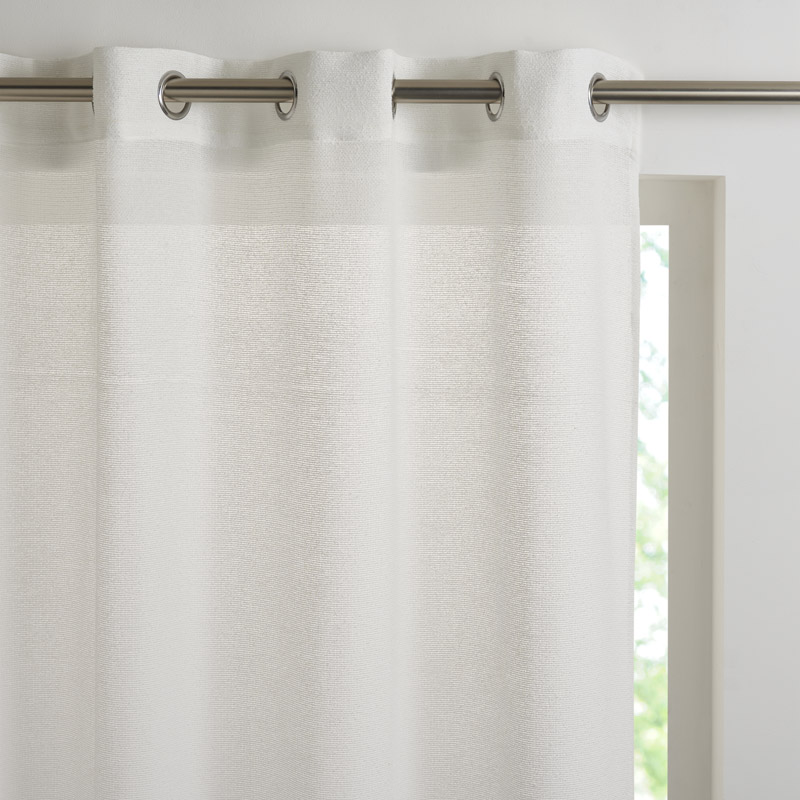 Voilage effet maille chiné 'Verena' blanc