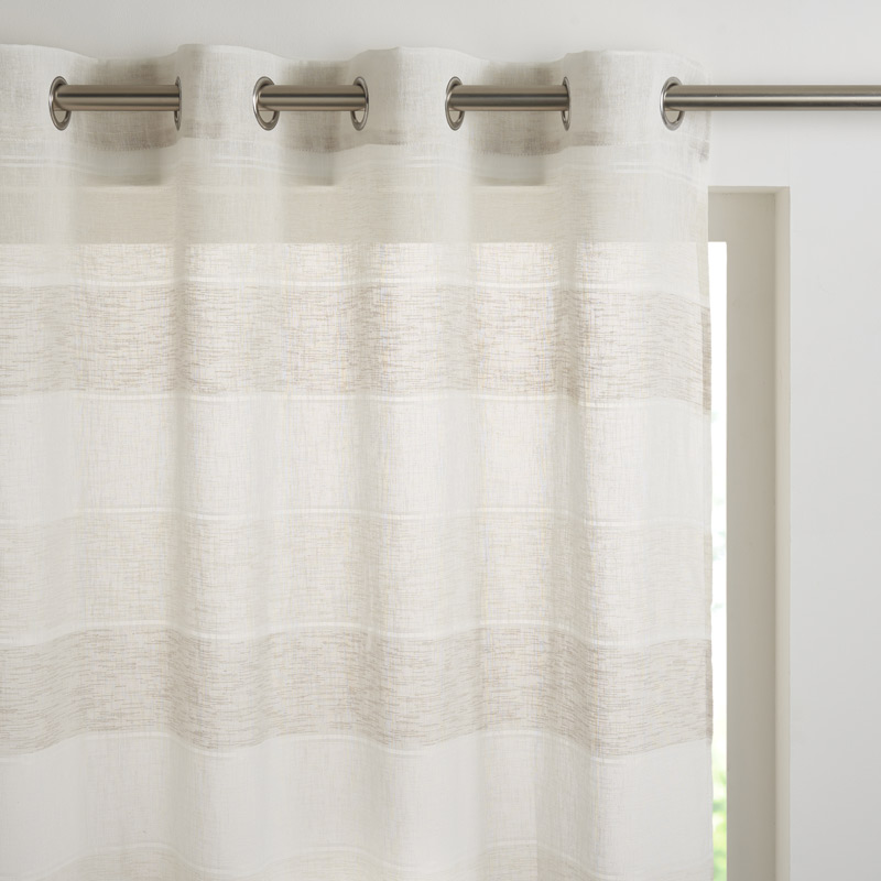 Voilage étamine 'Aïleen' beige et taupe