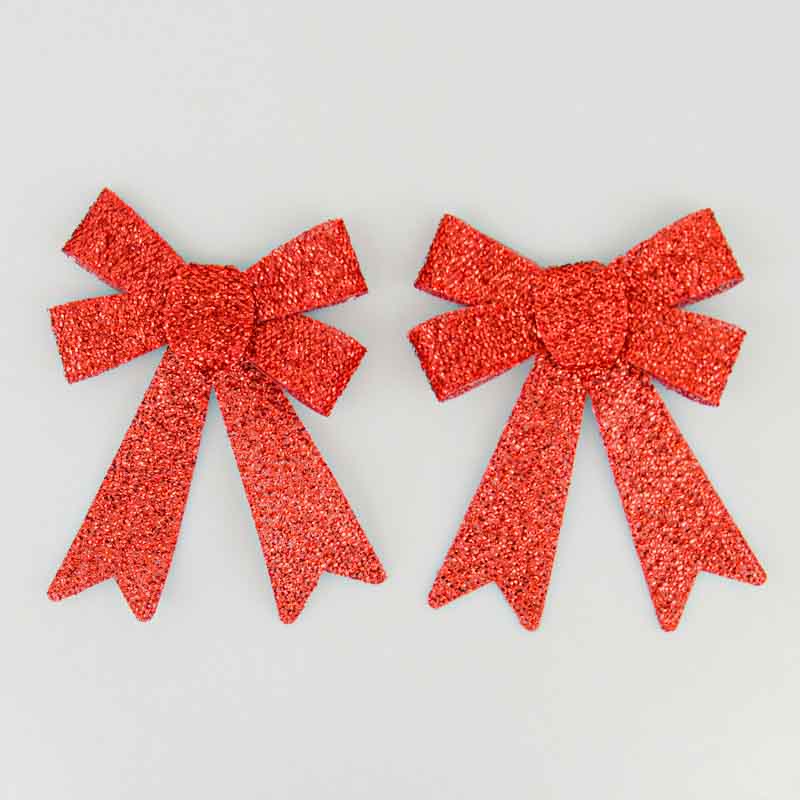 2 noeuds brillants rouge