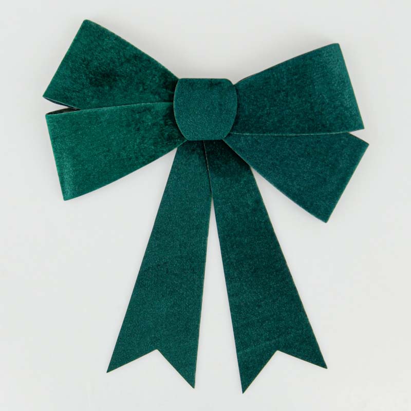 Nœud imitation velours vert