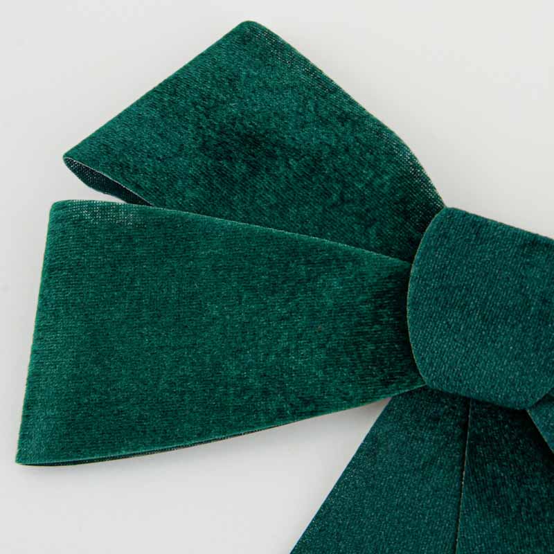 Nœud imitation velours vert