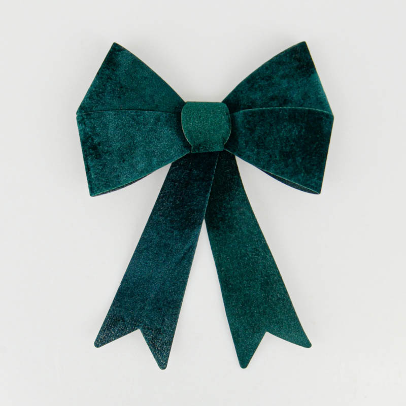 Nœud imitation velours vert