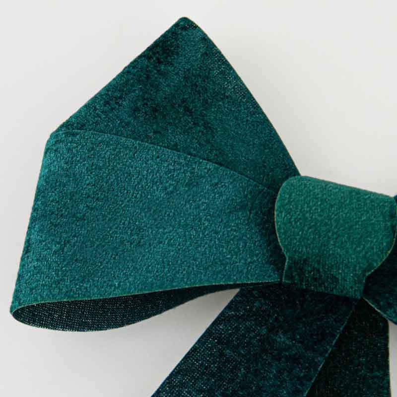 Nœud imitation velours vert
