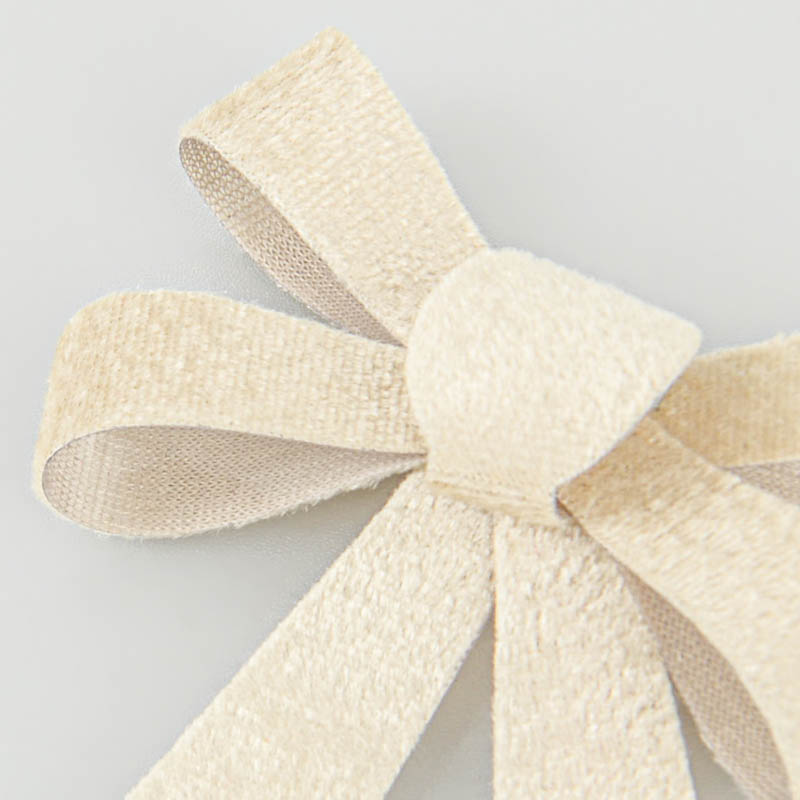 3 noeuds imitation velours beige