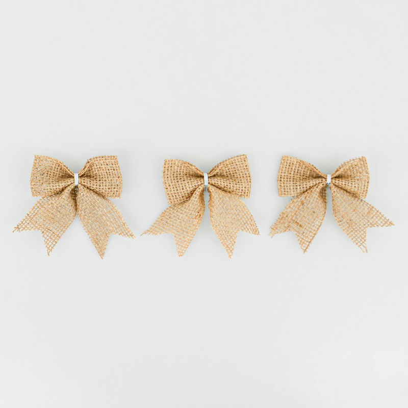 3 noeuds imitation jute marron