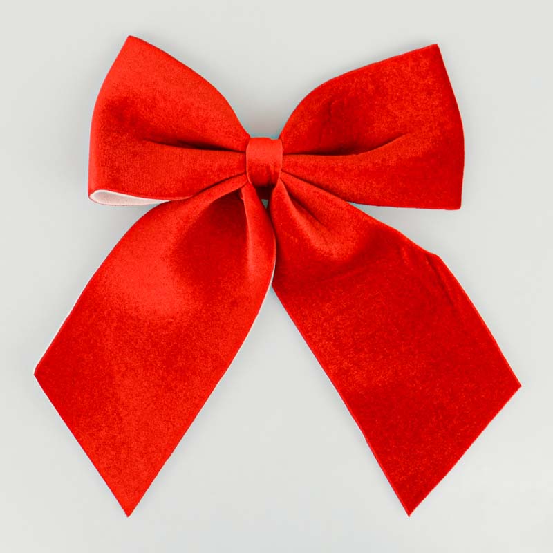 Nœud imitation velours rouge