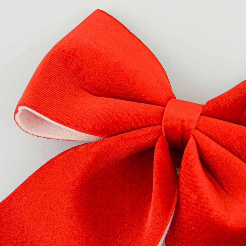 Nœud imitation velours rouge