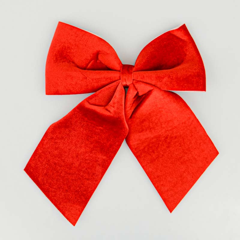 Nœud imitation velours rouge