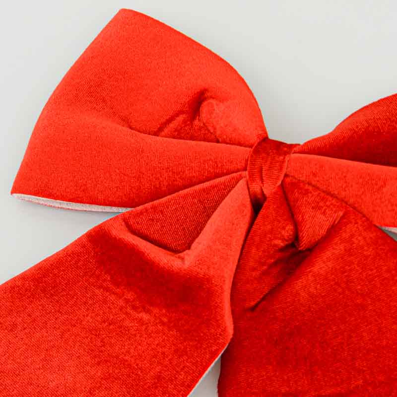 Nœud imitation velours rouge