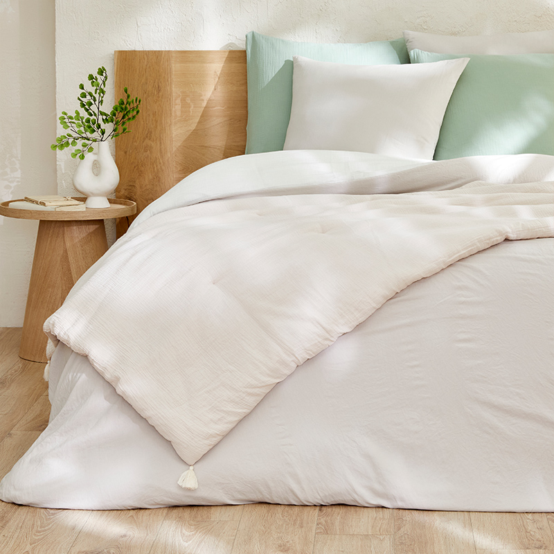 Chemin de lit 'Idylle' beige