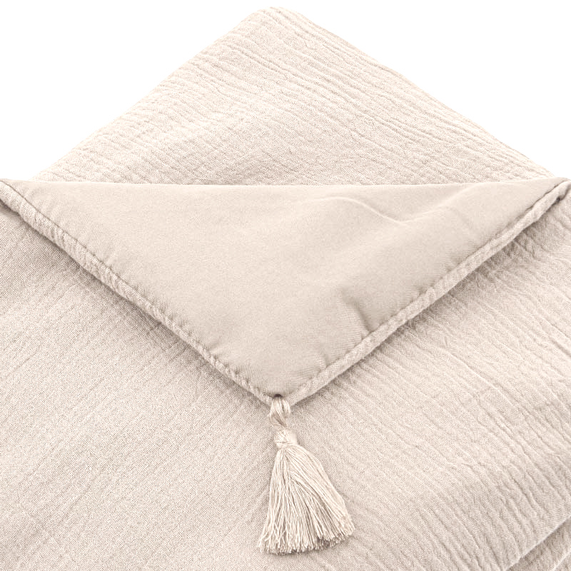 Chemin de lit 'Idylle' beige