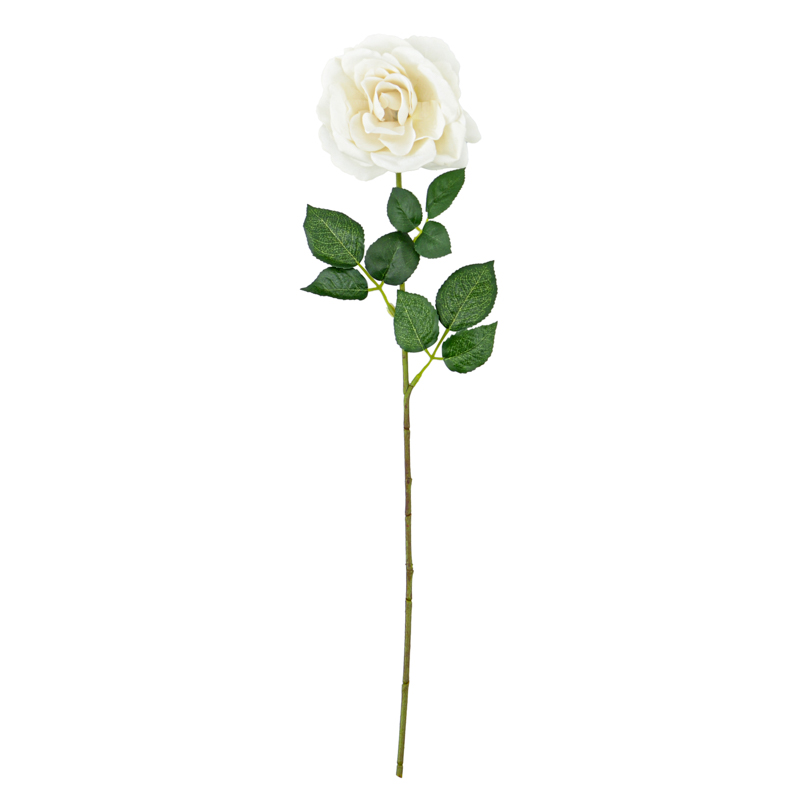 Tige de rose crème artificielle 