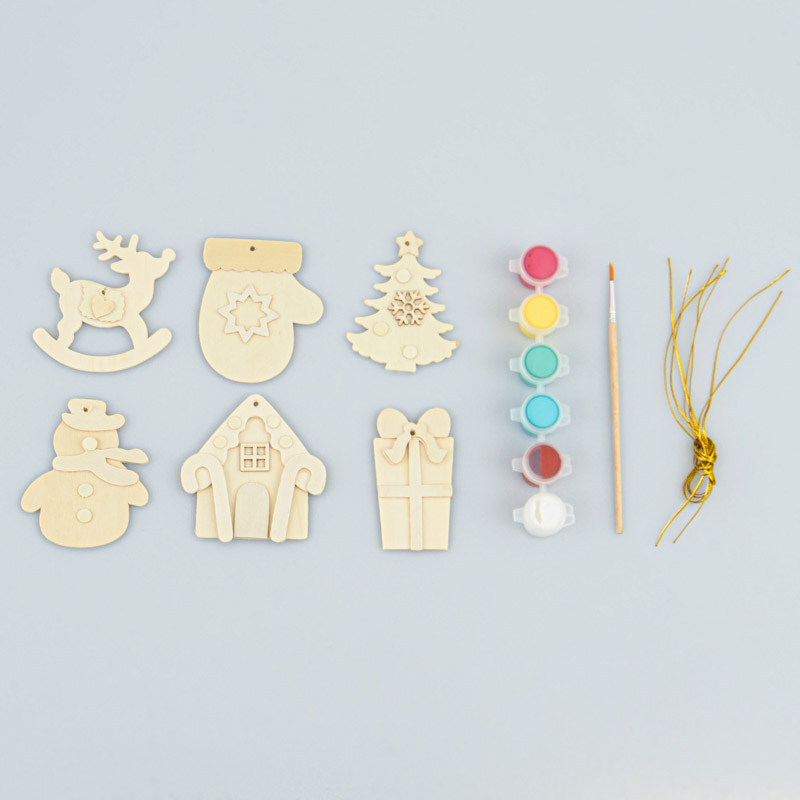 6 décorations de Noël à peindre