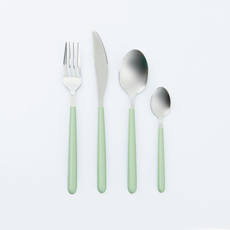 Ménagère 24 pièces 'Barbara' en inox vert