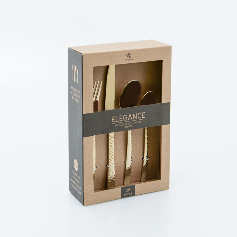 Ménagère 16 pièces 'Elégance' doré