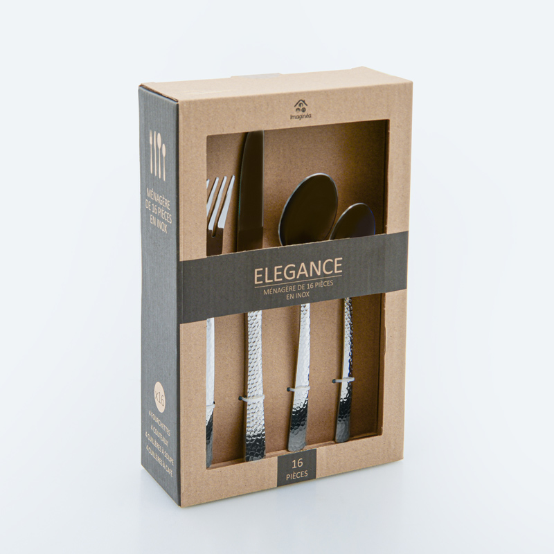 Ménagère 16 pièces 'Elégance' platine
