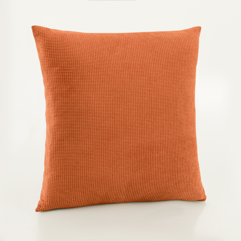 Coussin 'Seventies' velours côtelé terracotta