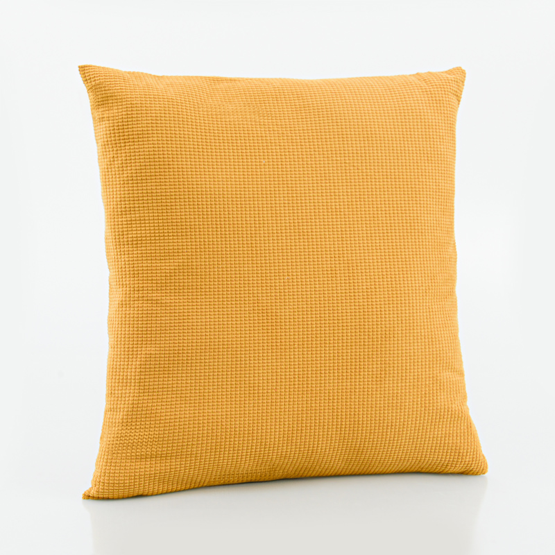 Coussin 'Seventies' velours côtelé jaune