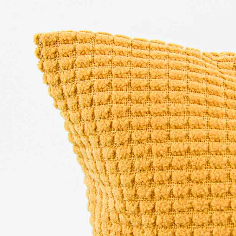 Coussin 'Seventies' velours côtelé jaune