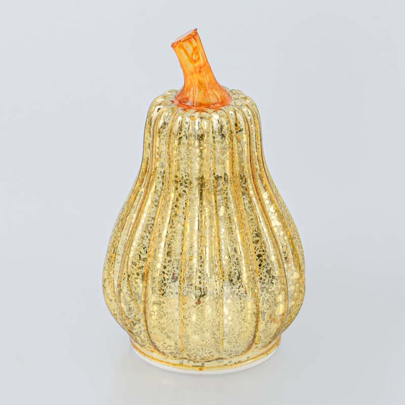 Courge décorative lumineuse orange 8LED 