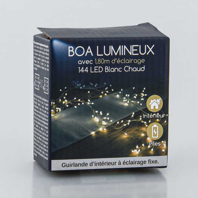 Guirlande lumineuse 144 led blanc chaud