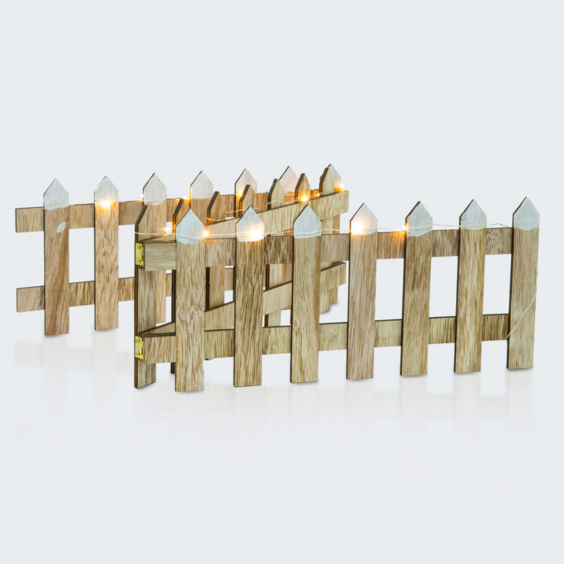 Barrière décorative avec guirlande lumineuse