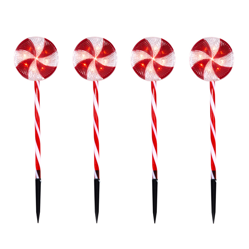 4 lollipops lumineux à planter