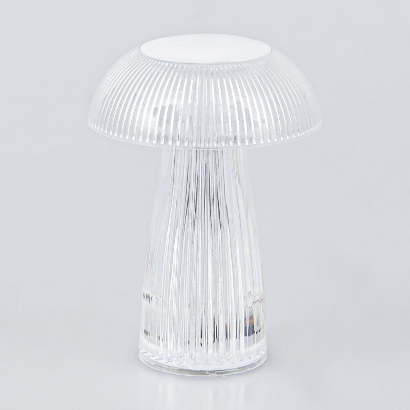 Champignon lumineux acrylique transparent 