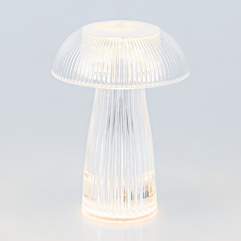 Champignon lumineux acrylique transparent 