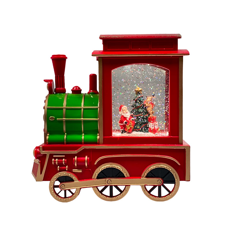 Locomotive scénette lumineuse rouge