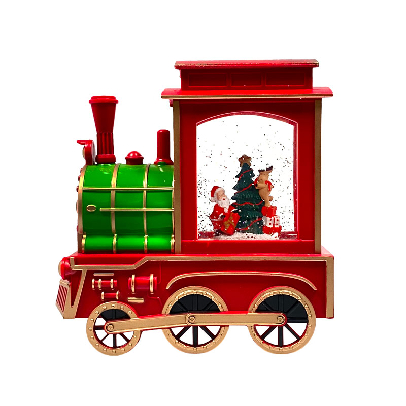 Locomotive scénette lumineuse rouge