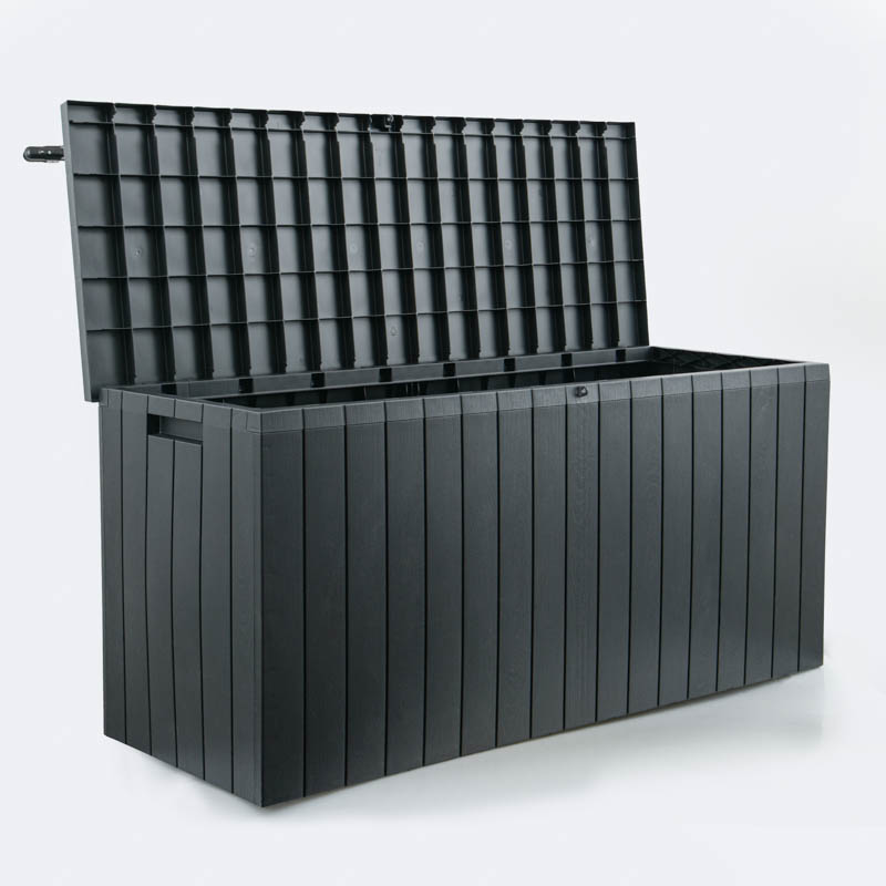 Malle de jardin 'Olaf' gris anthracite 270L