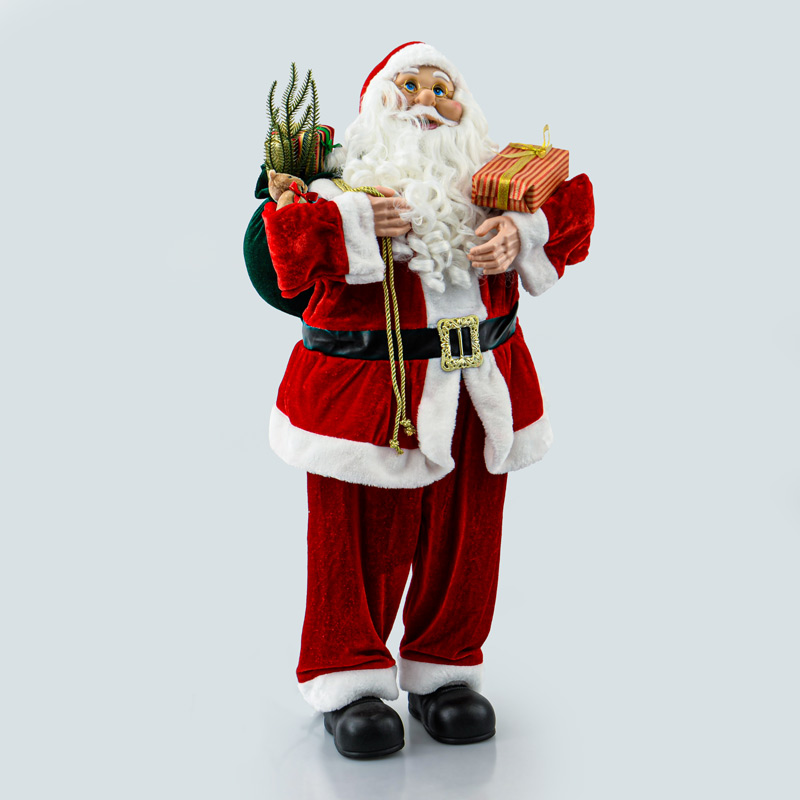 Père Noël automate avec cadeaux et ours