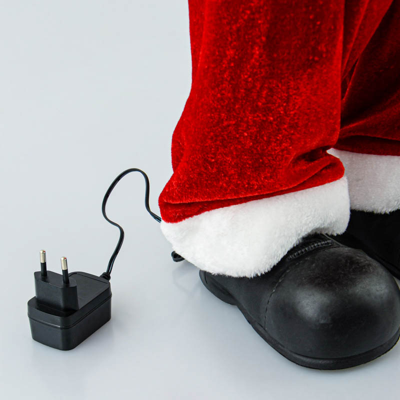 Père Noël automate avec cadeaux et ours
