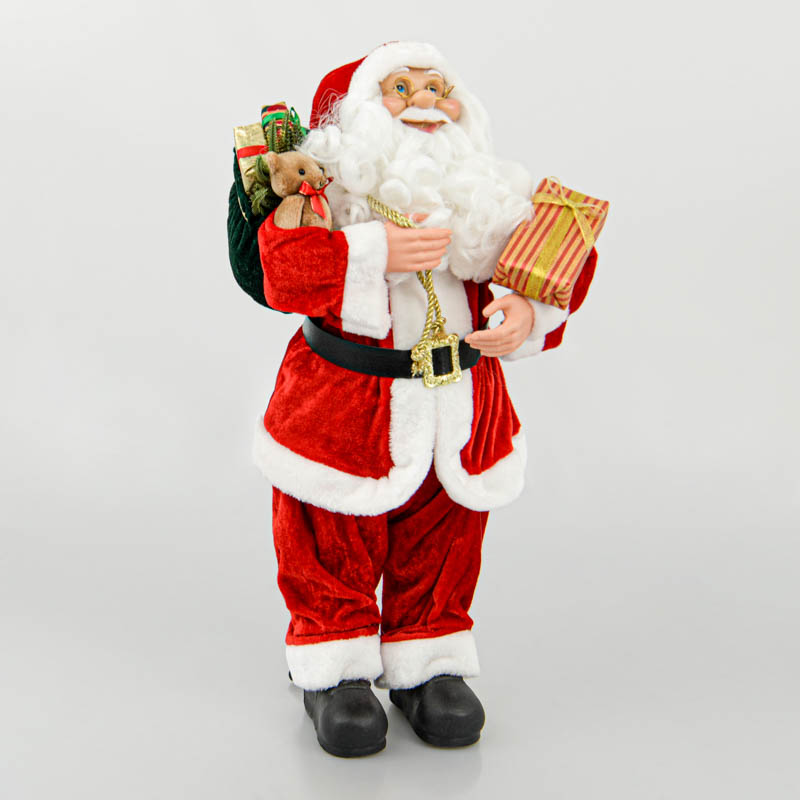 Père Noël automate avec cadeaux et ours