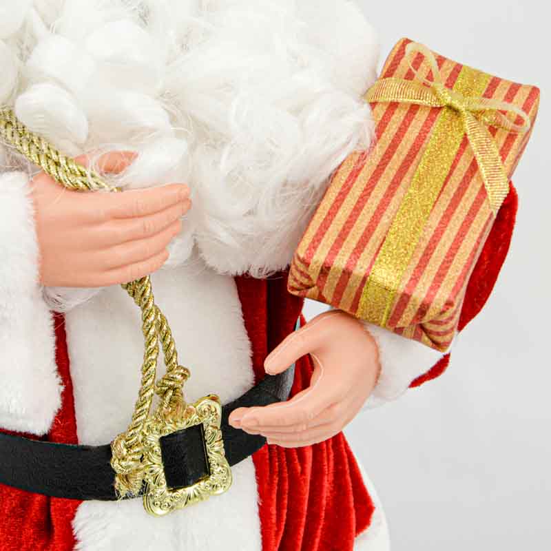 Père Noël automate avec cadeaux et ours