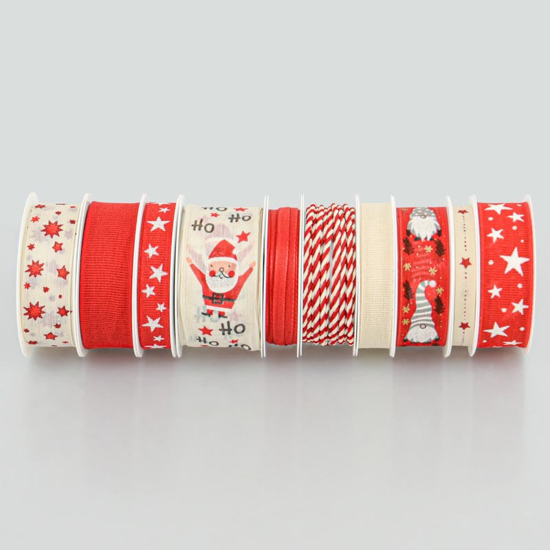 Ruban de Noël rouge