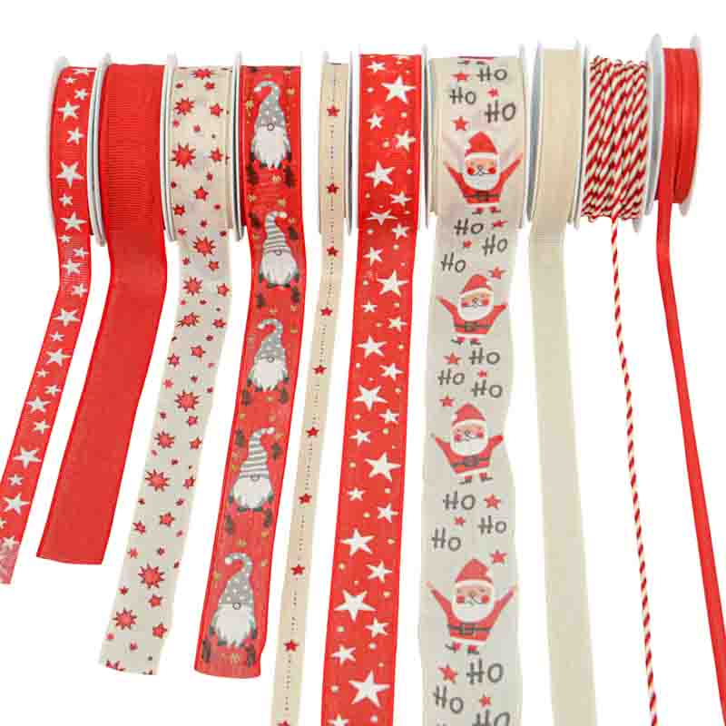 Ruban de Noël rouge